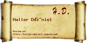 Haller Dániel névjegykártya